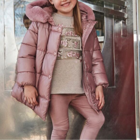 NWT Girls Mayoral Lets Enjoy Sweatshirt Beige Sequins Embroidery sz 9 (134 cm) - Picture 2 of 15